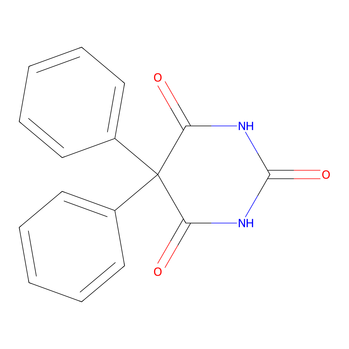 5,5-Diphenylbarbituric acid molecular structure, CAS 21914-07-8