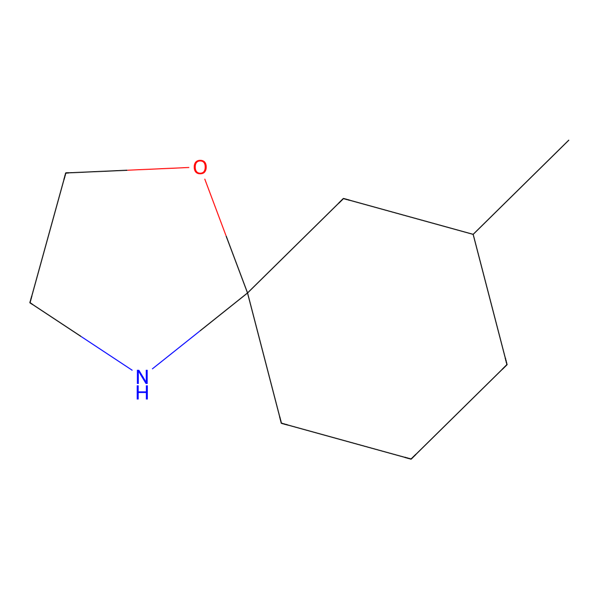 1-Oxa-4-azaspiro(4.5)decane, 7-methyl- molecular structure, CAS 21914-76-1