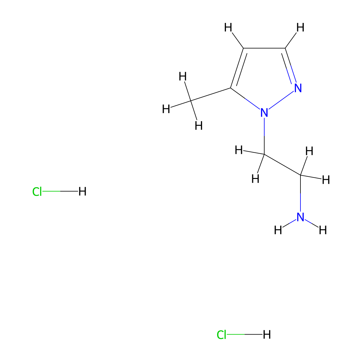 2-(5-methyl-1H-pyrazol-1-yl)ethan-1-amine dihydrochloride molecular structure, CAS 2191401-18-8