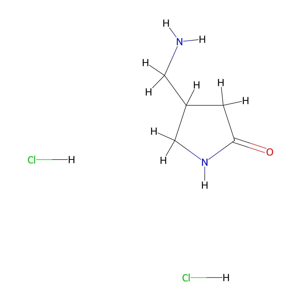 4-(Aminomethyl)-2-pyrrolidinone dihydrochloride molecular structure, CAS 2191401-20-2