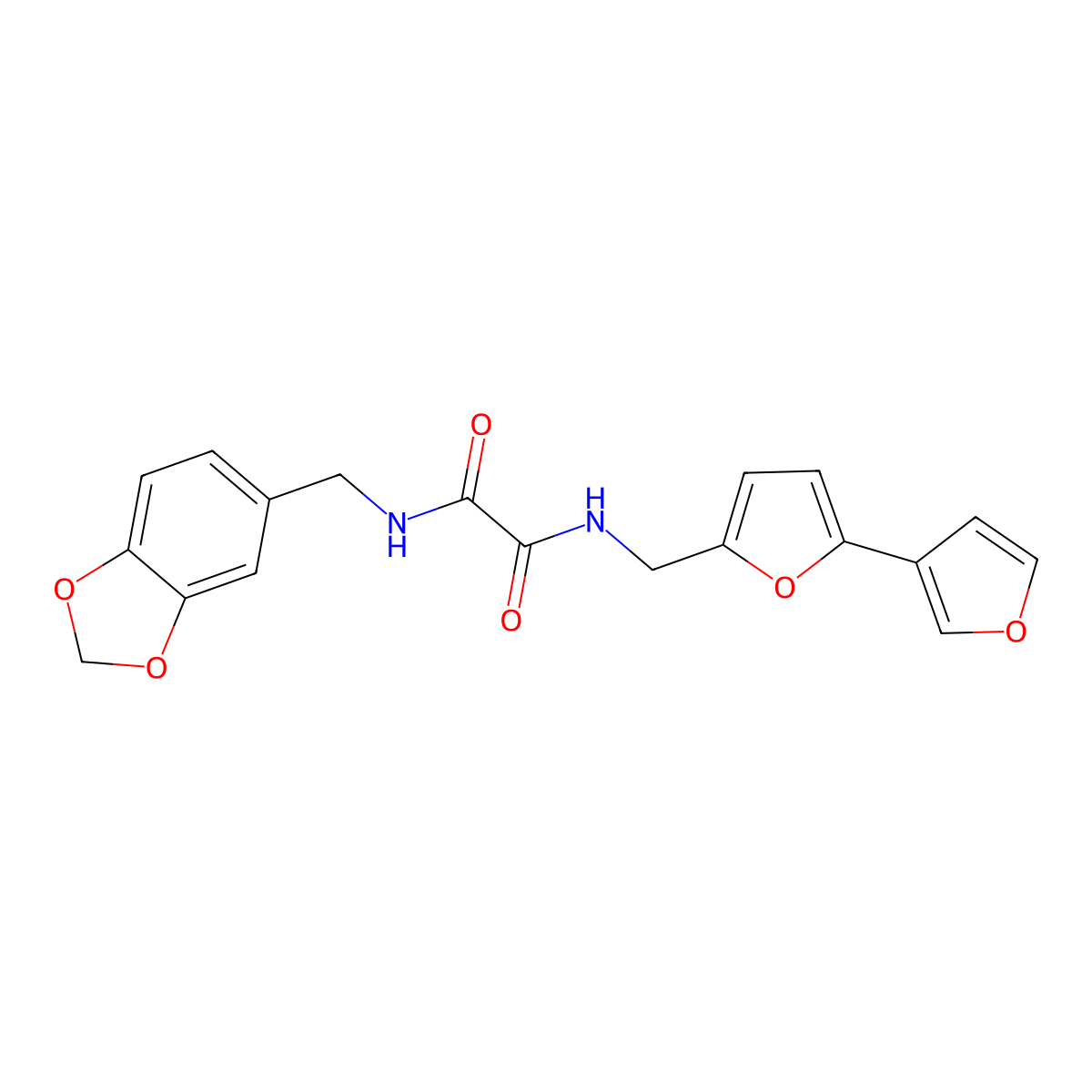 N1-([2,3'-bifuran]-5-ylmethyl)-N2-(benzo[d][1,3]dioxol-5-ylmethyl)oxalamide molecular structure, CAS 2191403-97-9