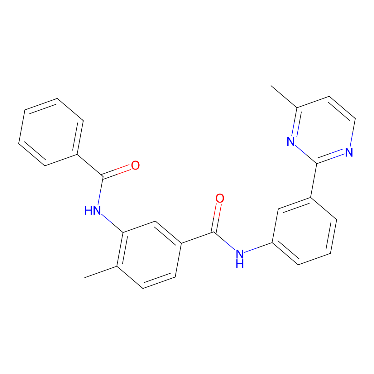 3-benzamido-4-methyl-N-[3-(4-methylpyrimidin-2-yl)phenyl]benzamide molecular structure, CAS 2191664-05-6