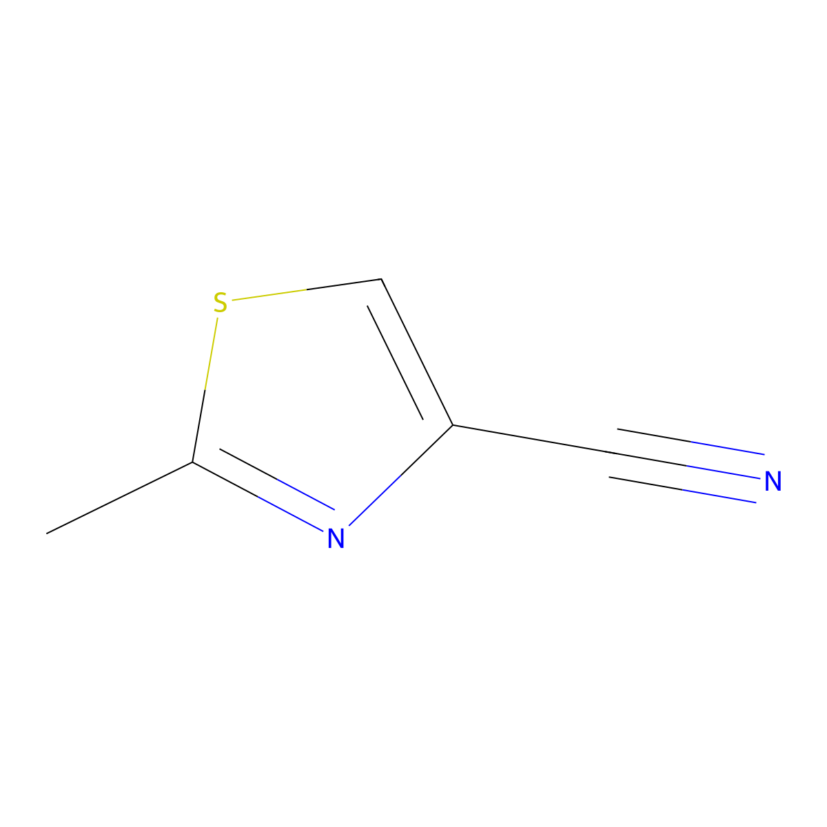 2-Methyl-1,3-thiazole-4-carbonitrile molecular structure, CAS 21917-76-0