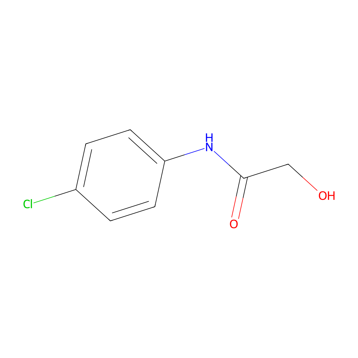 N-(4-chlorophenyl)-2-hydroxyacetamide molecular structure, CAS 21919-09-5