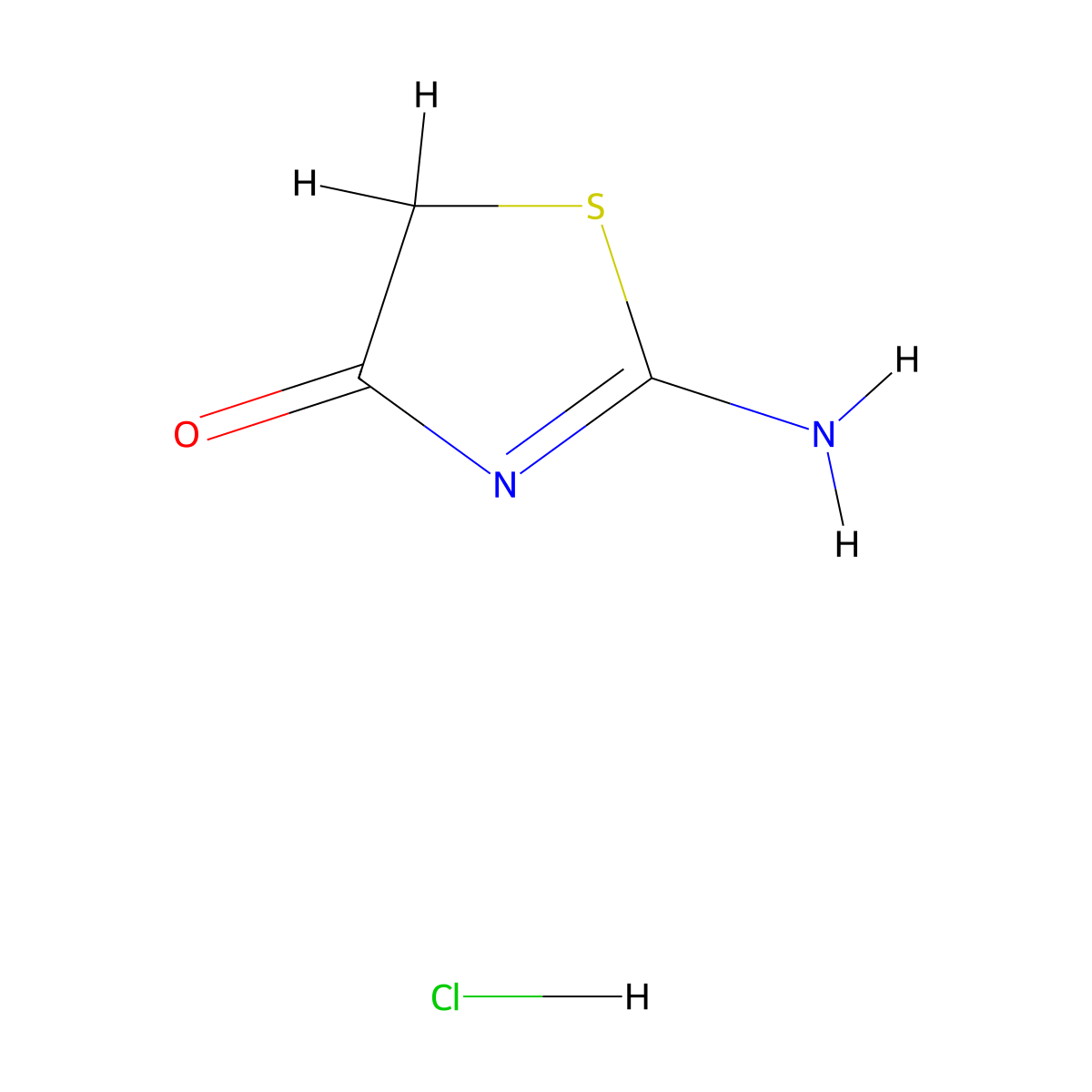 2-Aminothiazol-4(5H)-one hydrochloride molecular structure, CAS 2192-06-5