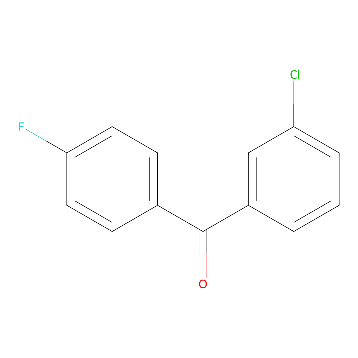3-Chloro-4'-fluorobenzophenone molecular structure, CAS 2192-35-0