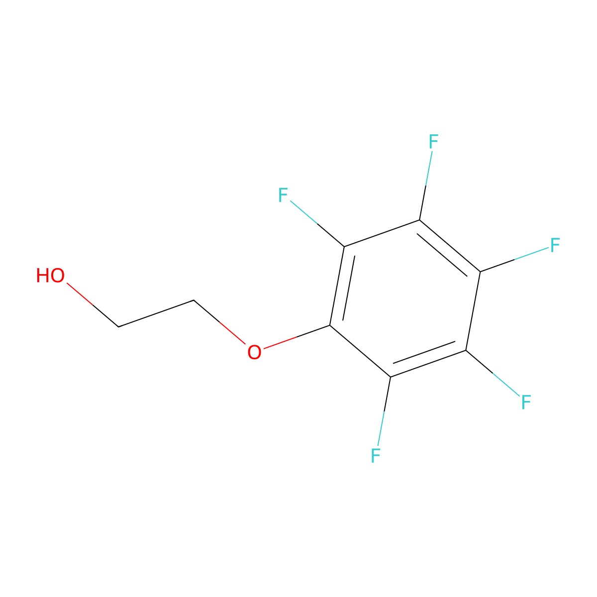 2-(Pentafluorophenoxy)ethanol molecular structure, CAS 2192-55-4