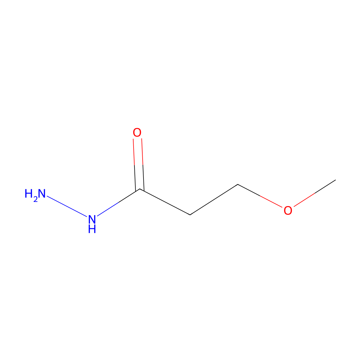 3-Methoxypropanehydrazide molecular structure, CAS 21920-89-8