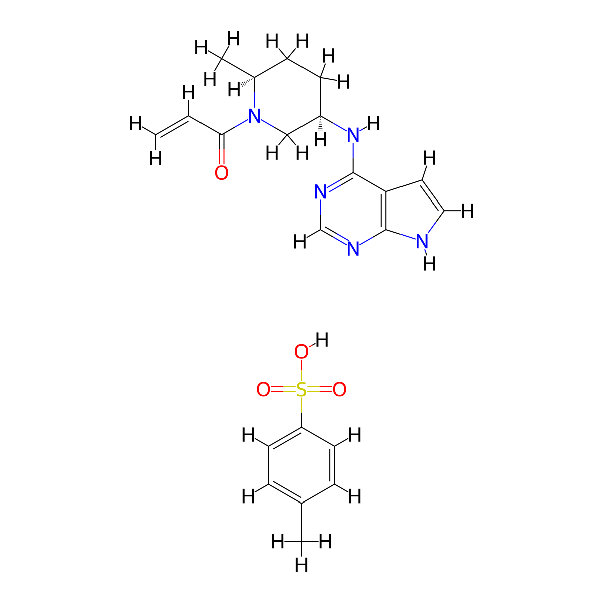 Ritlecitinib tosylate molecular structure, CAS 2192215-81-7