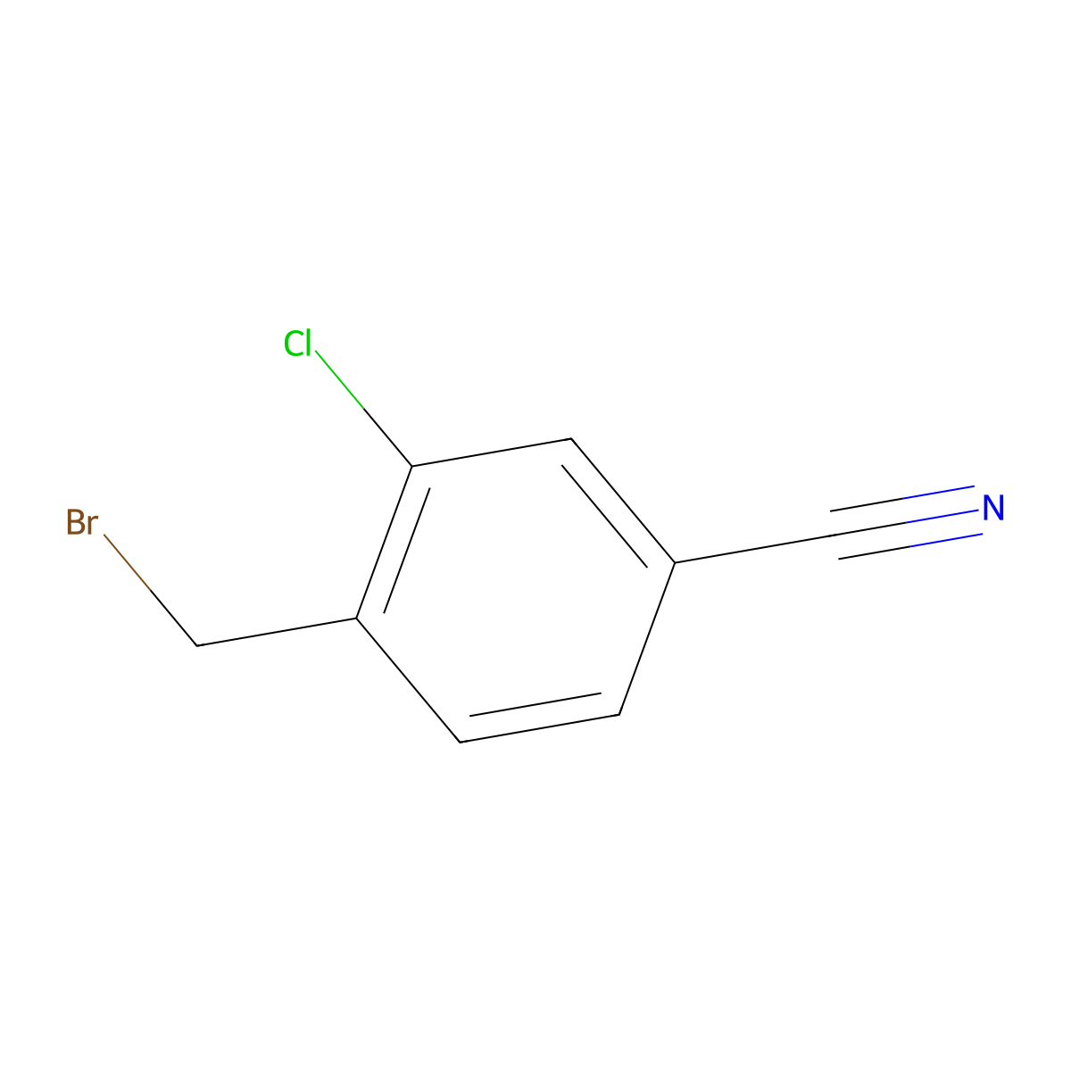 4-(Bromomethyl)-3-chlorobenzonitrile molecular structure, CAS 21924-83-4