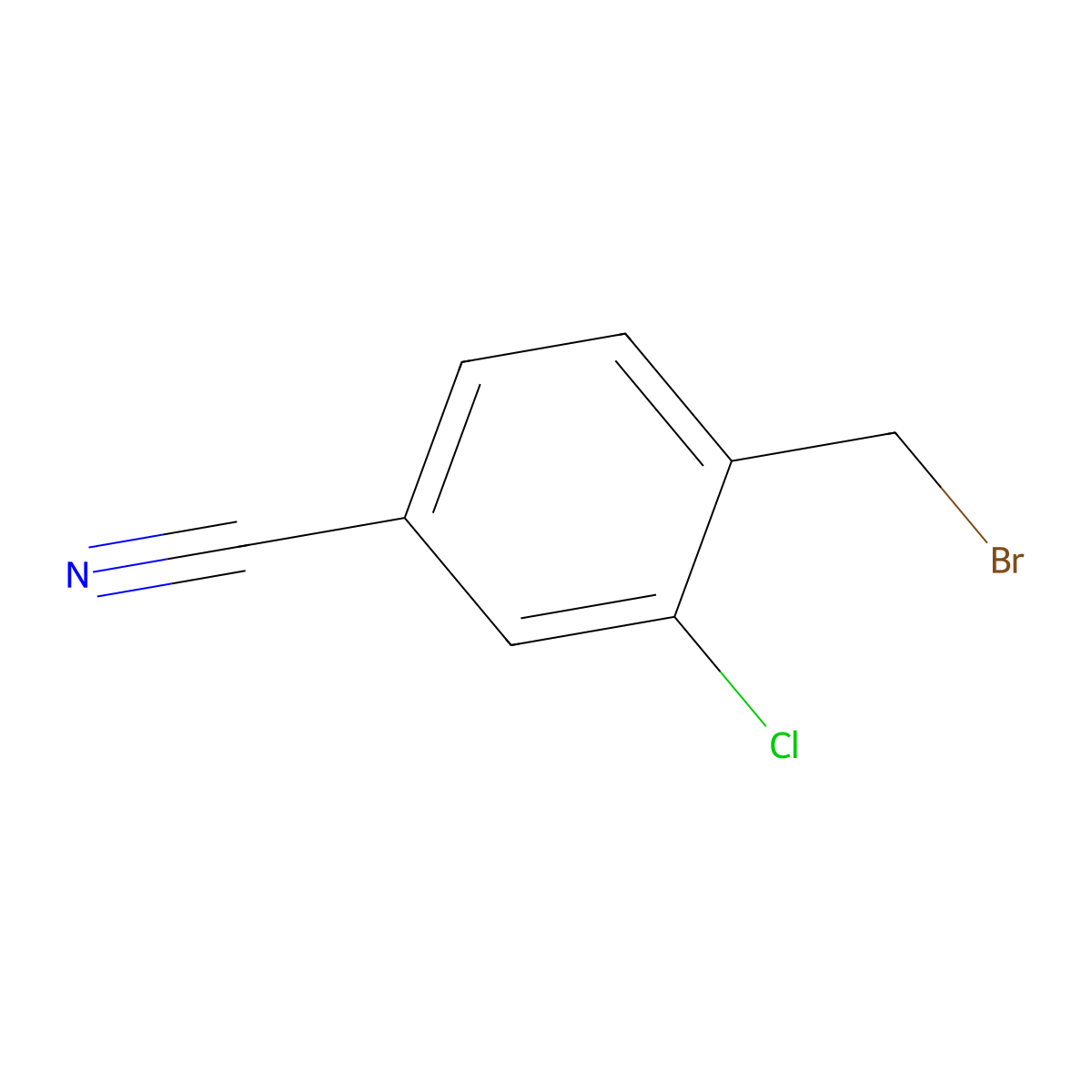 4-(Bromomethyl)-3-chlorobenzonitrile molecular structure, CAS 21924-83-4