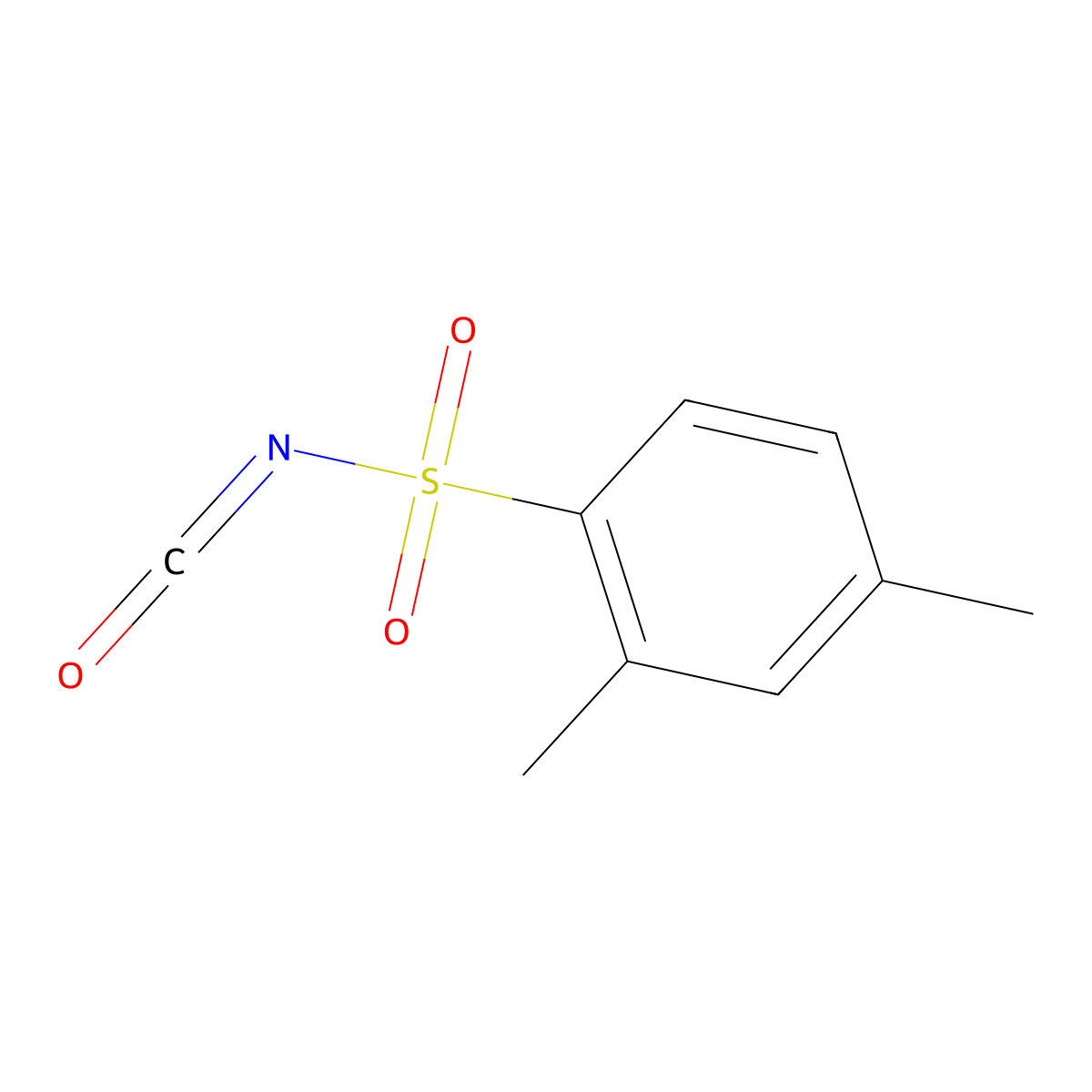2,4-Dimethylbenzene-1-sulfonyl isocyanate molecular structure, CAS 21926-43-2