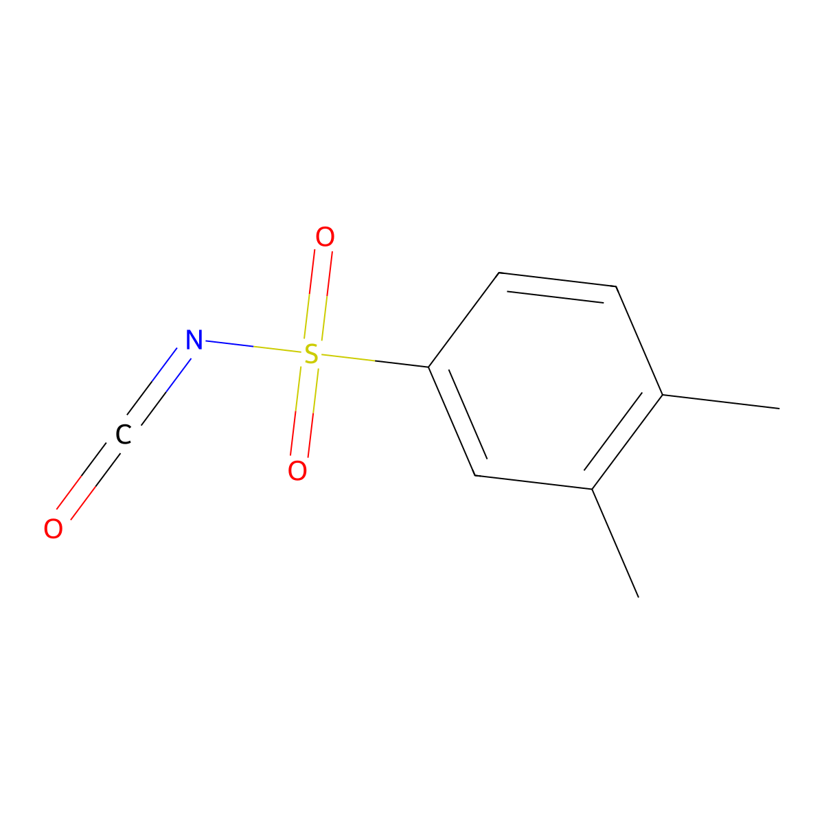 3,4-Dimethylbenzenesulfonyl isocyanate molecular structure, CAS 21926-45-4