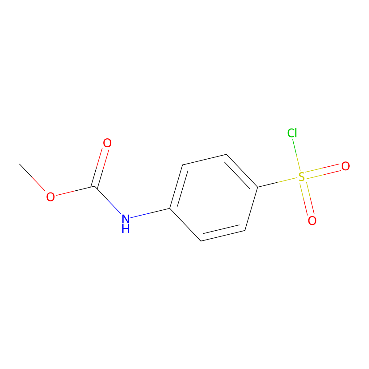 methyl N-[4-(chlorosulfonyl)phenyl]carbamate molecular structure, CAS 21926-53-4