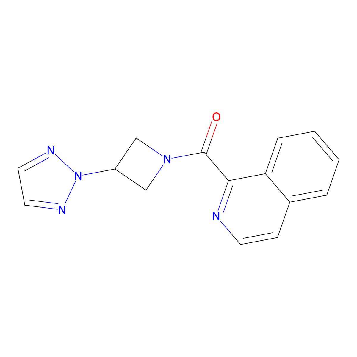 1-[3-(2H-1,2,3-triazol-2-yl)azetidine-1-carbonyl]isoquinoline molecular structure, CAS 2192744-85-5