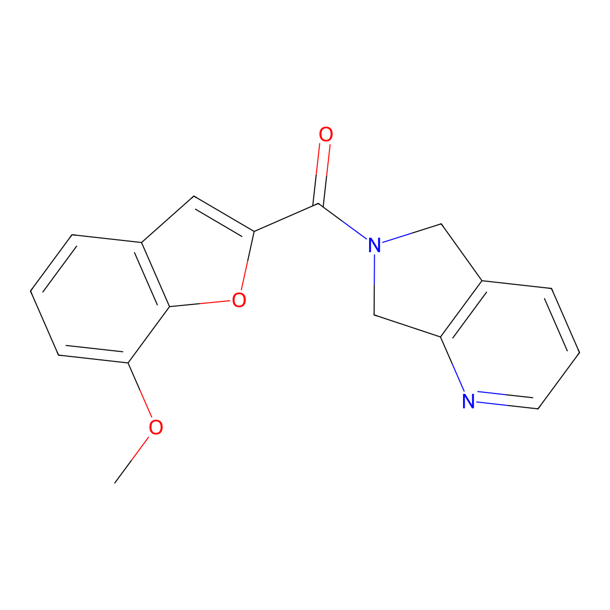 (7-methoxybenzofuran-2-yl)(5H-pyrrolo[3,4-b]pyridin-6(7H)-yl)methanone molecular structure, CAS 2192744-96-8