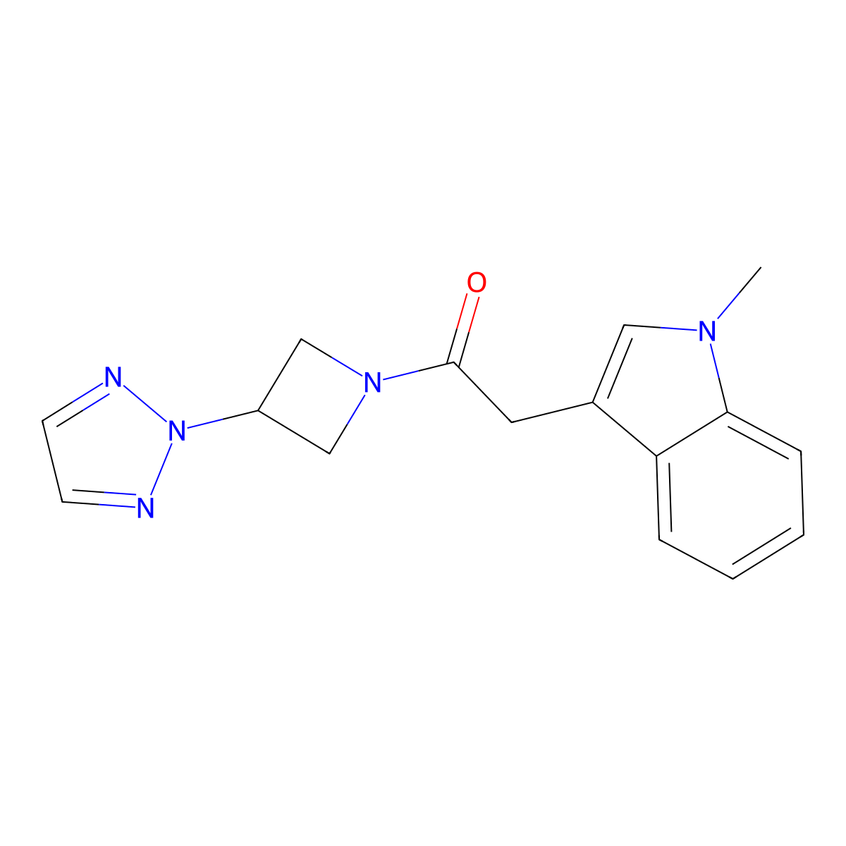 1-(3-(2H-1,2,3-triazol-2-yl)azetidin-1-yl)-2-(1-methyl-1H-indol-3-yl)ethan-1-one molecular structure, CAS 2192745-19-8