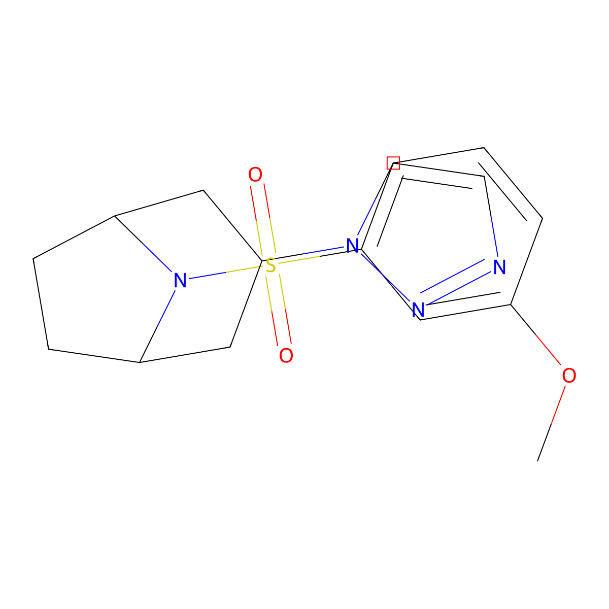 8-(3-methoxybenzenesulfonyl)-3-(1H-1,2,3-triazol-1-yl)-8-azabicyclo[3.2.1]octane molecular structure, CAS 2192745-70-1