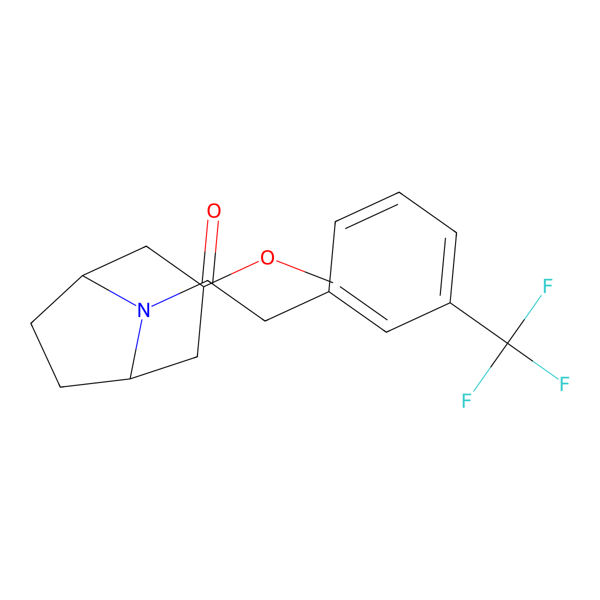 1-{3-Methoxy-8-azabicyclo[3.2.1]octan-8-yl}-2-[3-(trifluoromethyl)phenyl]ethan-1-one molecular structure, CAS 2192745-74-5