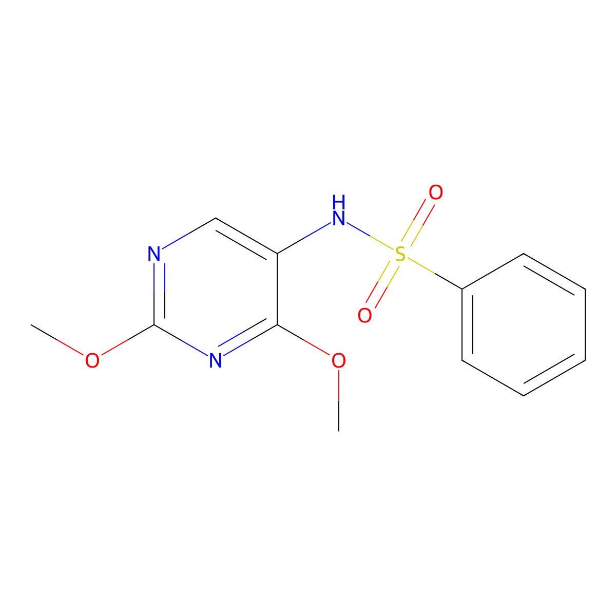 N-(2,4-dimethoxypyrimidin-5-yl)benzenesulfonamide molecular structure, CAS 2192745-84-7
