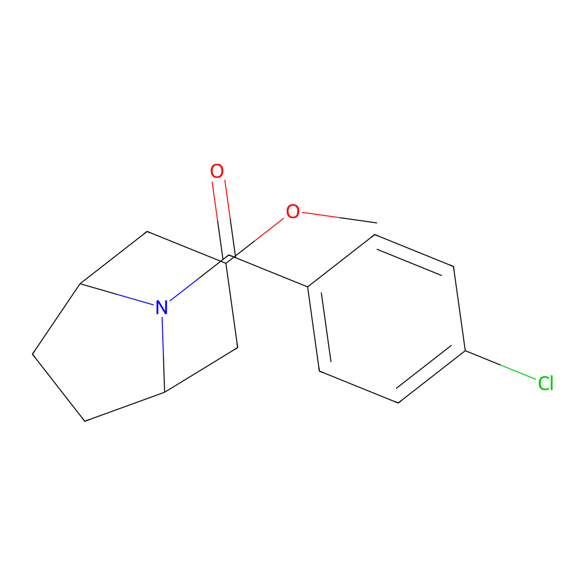 (4-chlorophenyl)((1R,5S)-3-methoxy-8-azabicyclo[3.2.1]octan-8-yl)methanone molecular structure, CAS 2192745-85-8