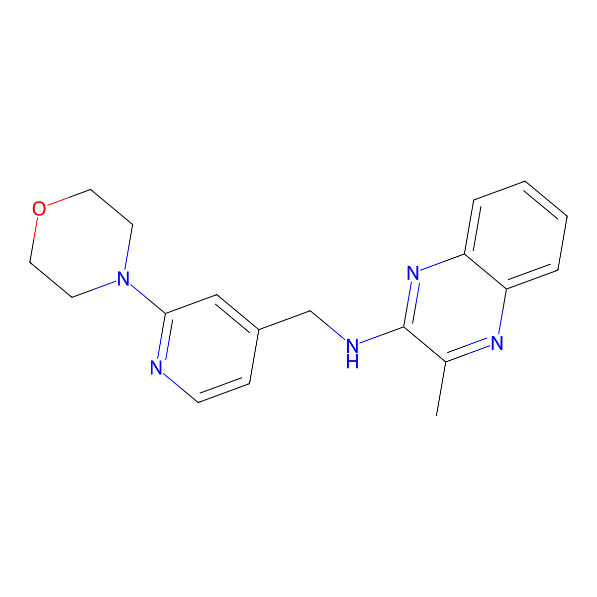 3-methyl-N-{[2-(morpholin-4-yl)pyridin-4-yl]methyl}quinoxalin-2-amine molecular structure, CAS 2192746-81-7