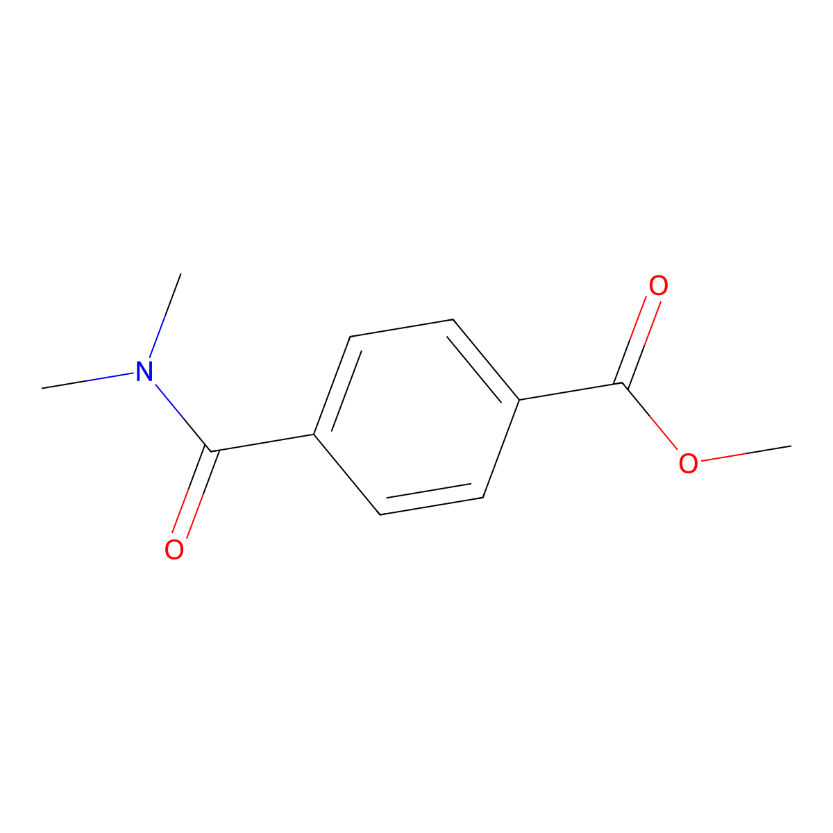 Methyl 4-(dimethylcarbamoyl)benzoate molecular structure, CAS 21928-11-0