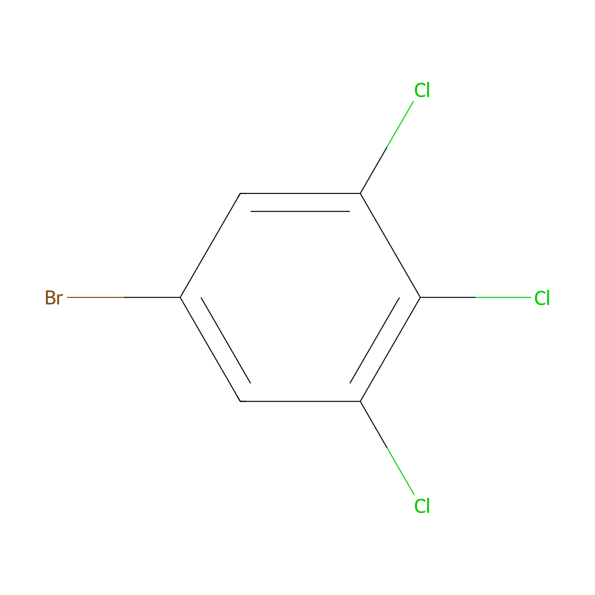 5-Bromo-1,2,3-trichlorobenzene molecular structure, CAS 21928-51-8