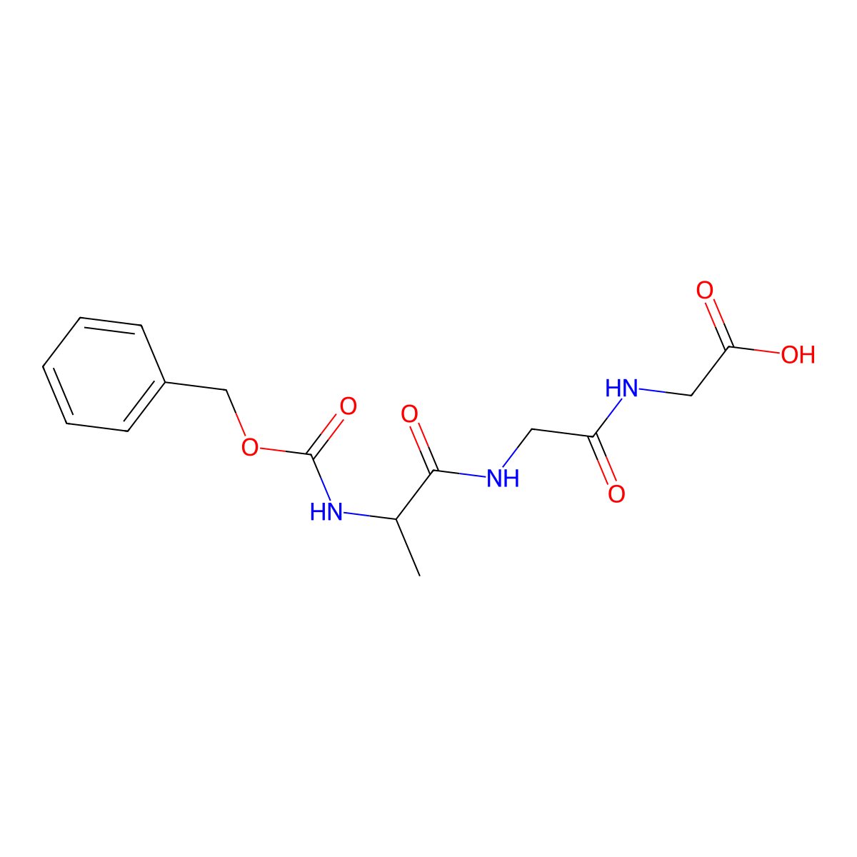 Z-Ala-gly-gly-OH molecular structure, CAS 21929-69-1