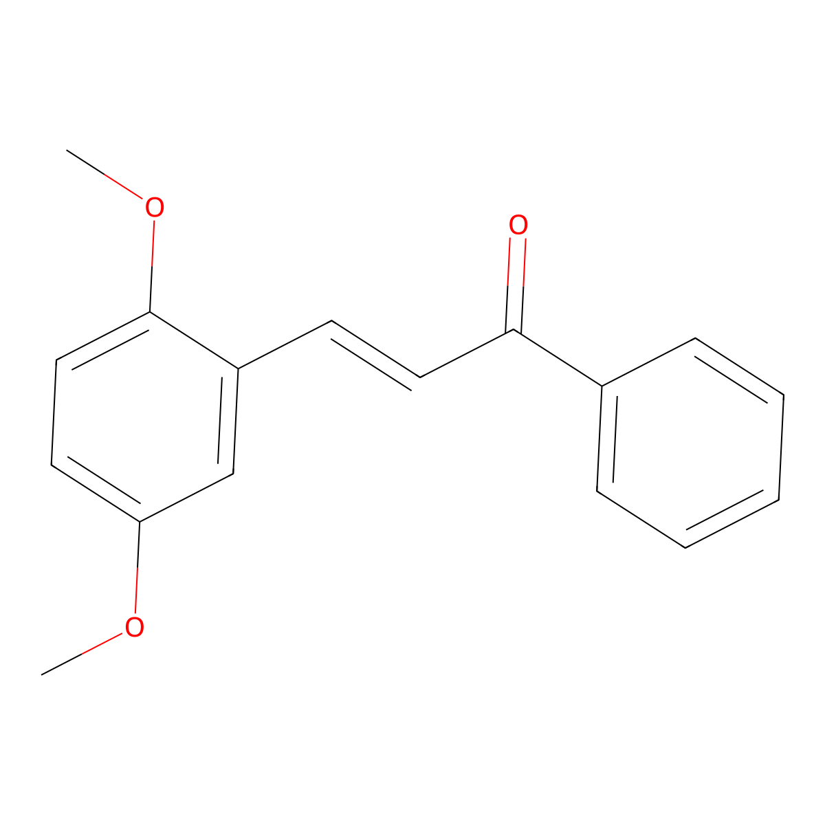 (2E)-3-(2,5-Dimethoxyphenyl)-1-phenylprop-2-en-1-one molecular structure, CAS 219298-71-2