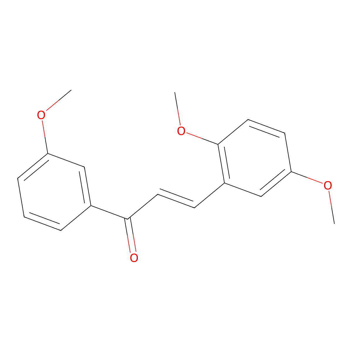 (2E)-3-(2,5-Dimethoxyphenyl)-1-(3-methoxyphenyl)prop-2-en-1-one molecular structure, CAS 219299-36-2