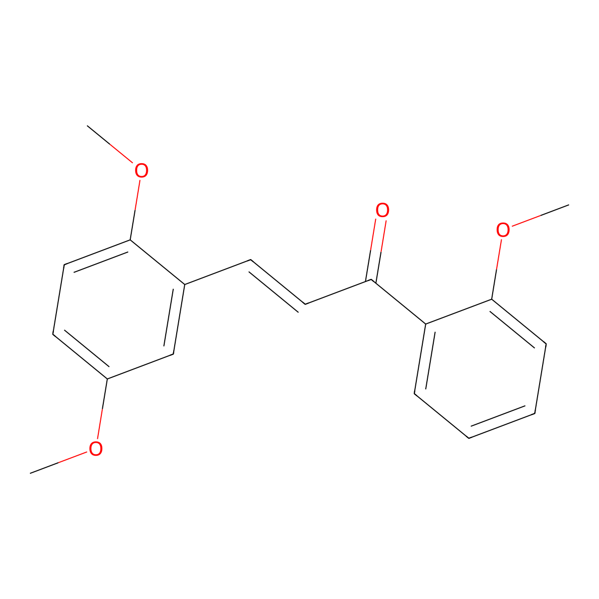 (2E)-3-(2,5-Dimethoxyphenyl)-1-(2-methoxyphenyl)prop-2-en-1-one molecular structure, CAS 219299-46-4
