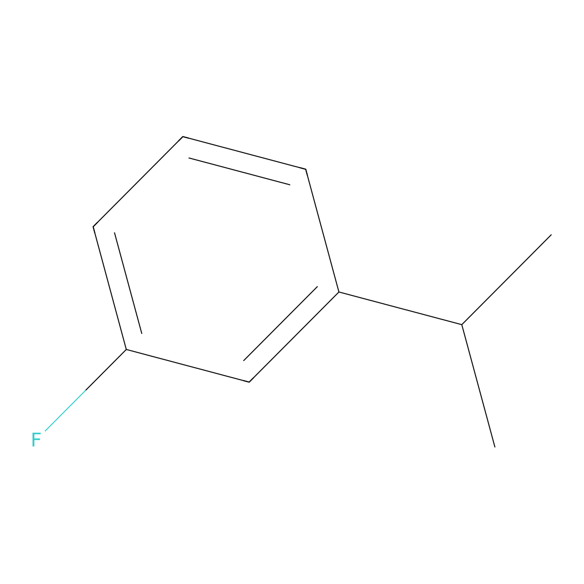 1-Fluoro-3-(propan-2-yl)benzene molecular structure, CAS 2193-38-6