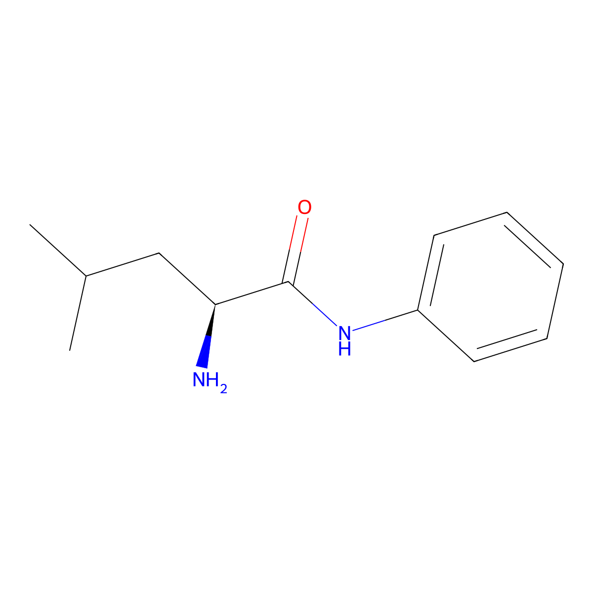 L-leucine anilide molecular structure, CAS 21930-98-3