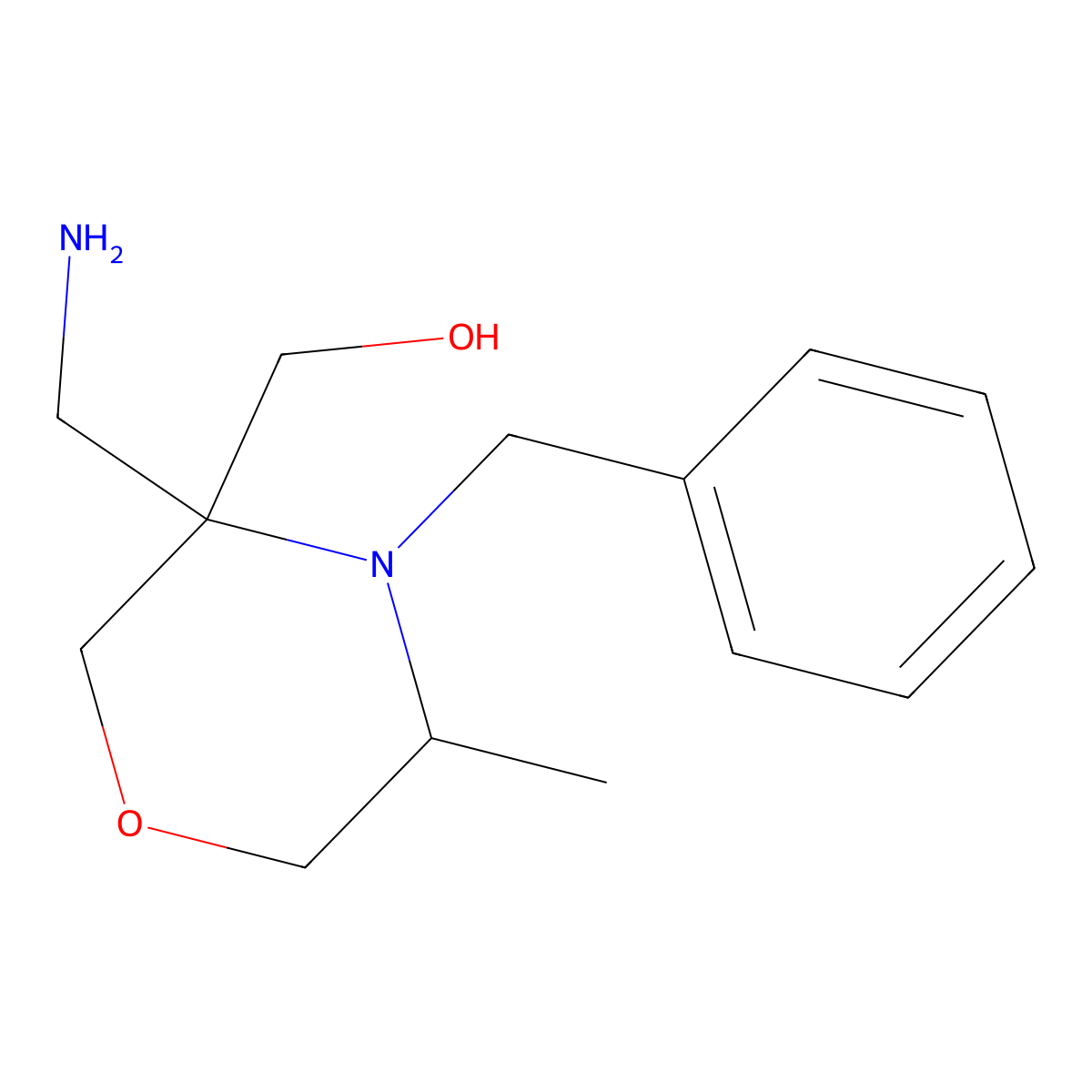 [(3S,5R)-3-(aminomethyl)-4-benzyl-5-methylmorpholin-3-yl]methanol molecular structure, CAS 2193051-90-8