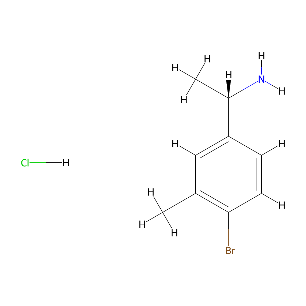(S)-1-(4-Bromo-3-methylphenyl)ethan-1-amine hydrochloride molecular structure, CAS 2193052-11-6