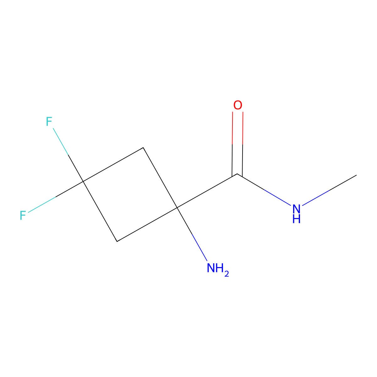 1-amino-3,3-difluoro-N-methylcyclobutane-1-carboxamide molecular structure, CAS 2193057-38-2