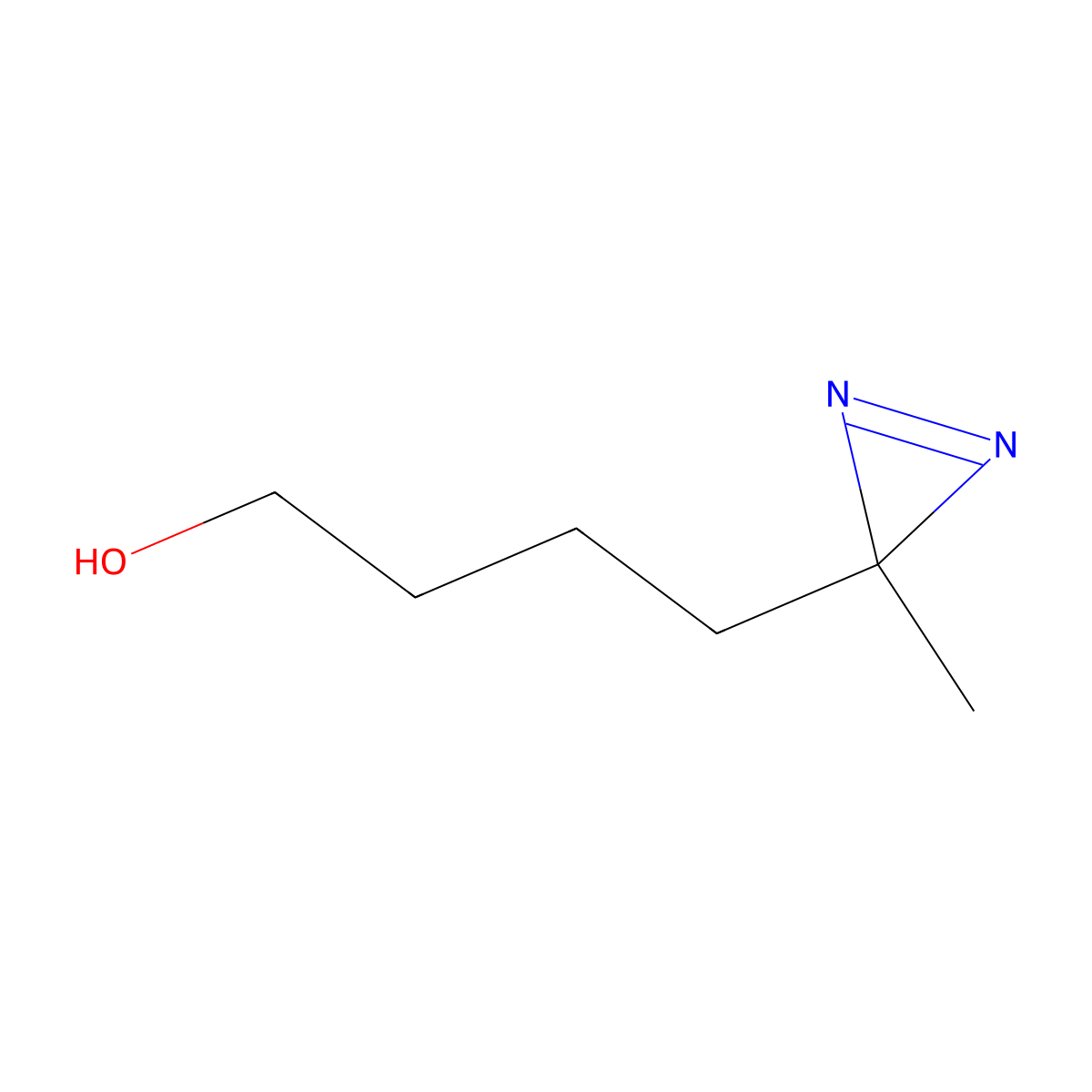 4-(3-methyl-3H-diazirin-3-yl)butan-1-ol molecular structure, CAS 2193058-58-9