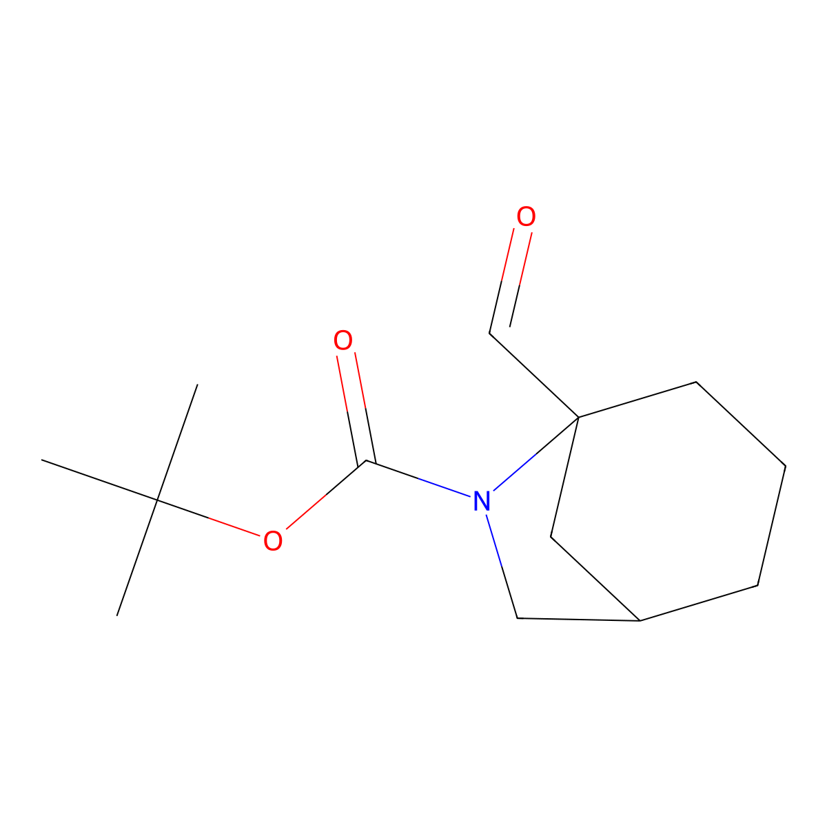 tert-Butyl 5-formyl-6-azabicyclo[3.2.1]octane-6-carboxylate molecular structure, CAS 2193058-60-3