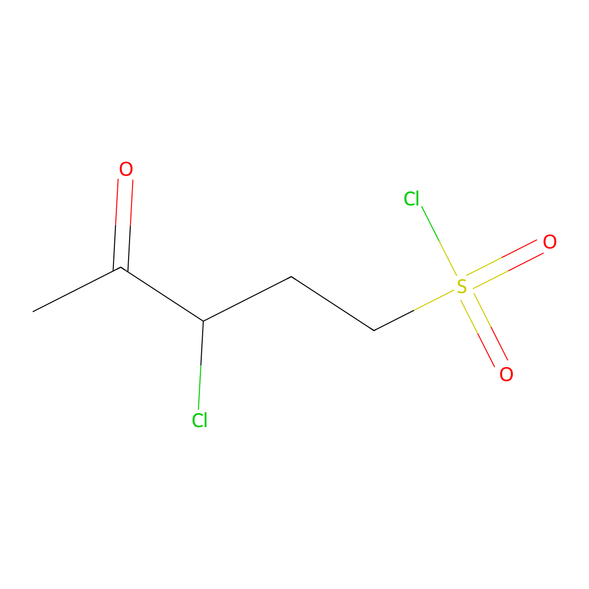 3-Chloro-4-oxopentane-1-sulfonyl chloride molecular structure, CAS 2193058-68-1