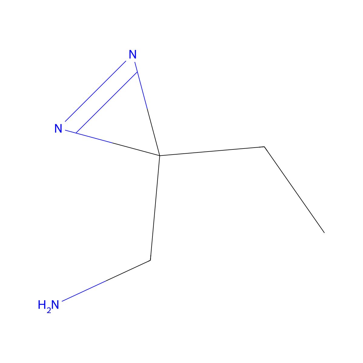1-(3-ethyl-3H-diazirin-3-yl)methanamine molecular structure, CAS 2193058-73-8