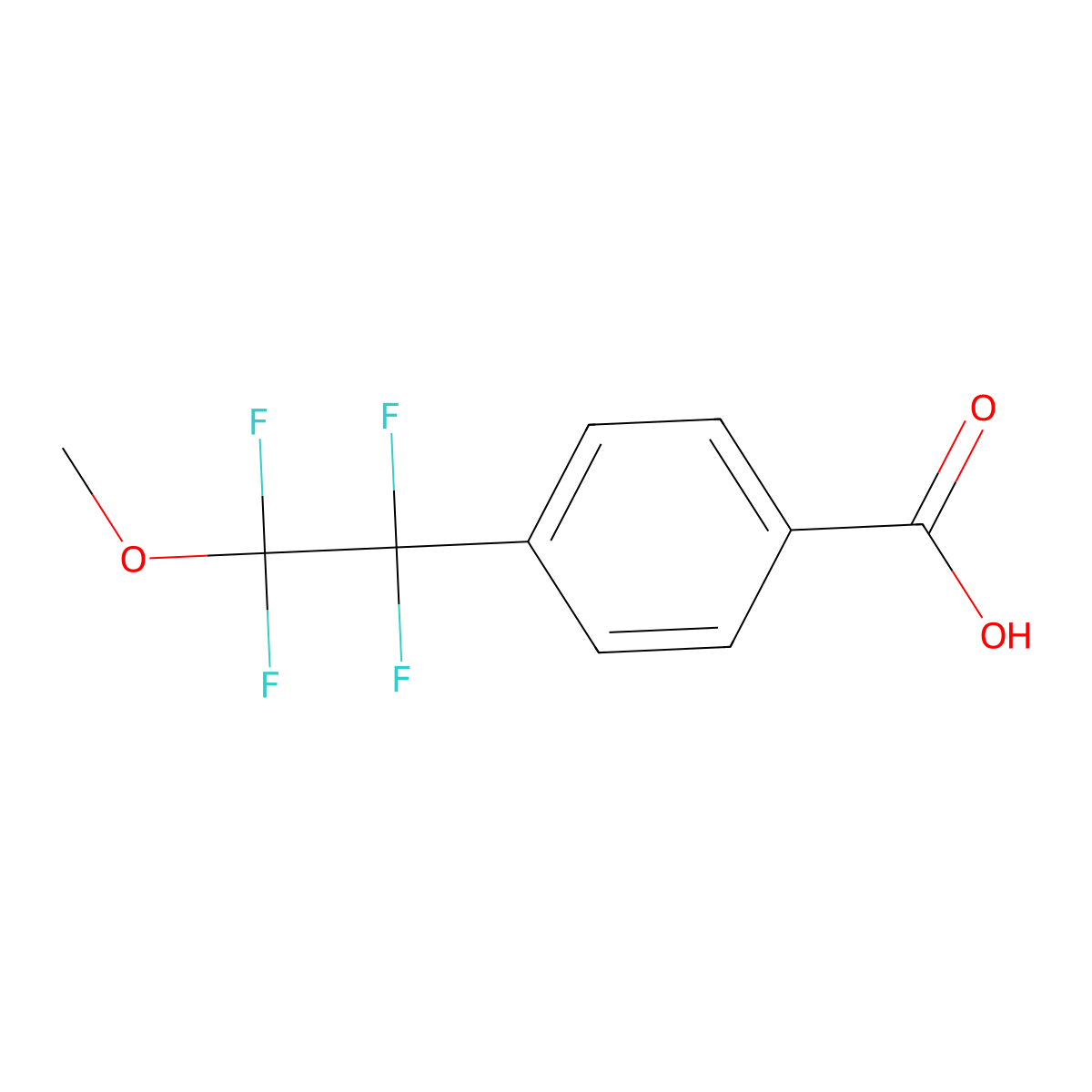4-(1,1,2,2-Tetrafluoro-2-methoxyethyl)benzoic acid molecular structure, CAS 2193058-79-4