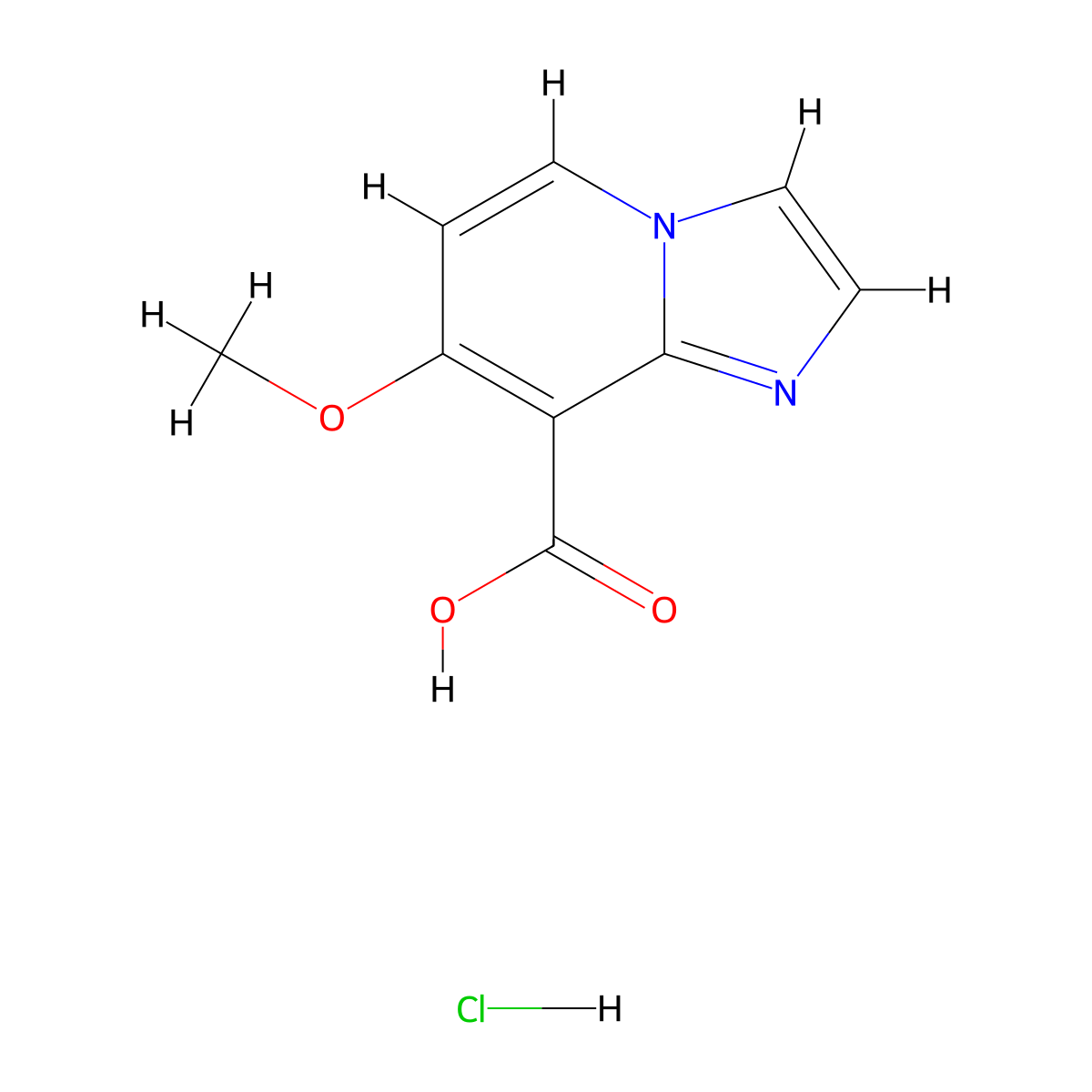 7-Methoxyimidazo[1,2-a]pyridine-8-carboxylic acid hydrochloride molecular structure, CAS 2193058-80-7