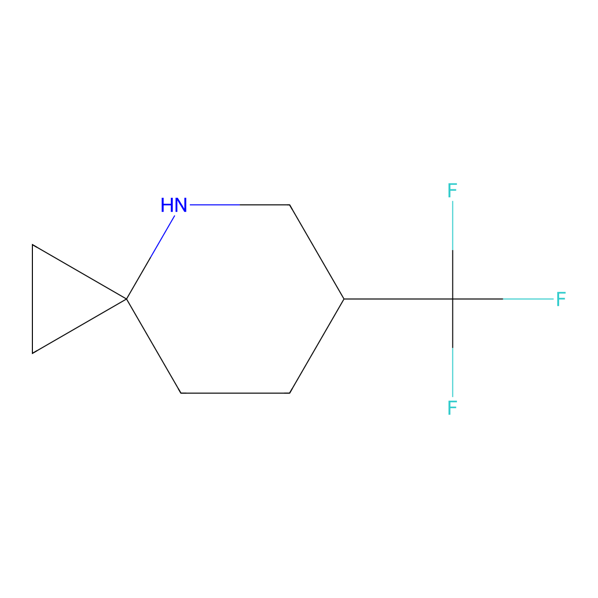 6-(Trifluoromethyl)-4-azaspiro[2.5]octane molecular structure, CAS 2193058-82-9