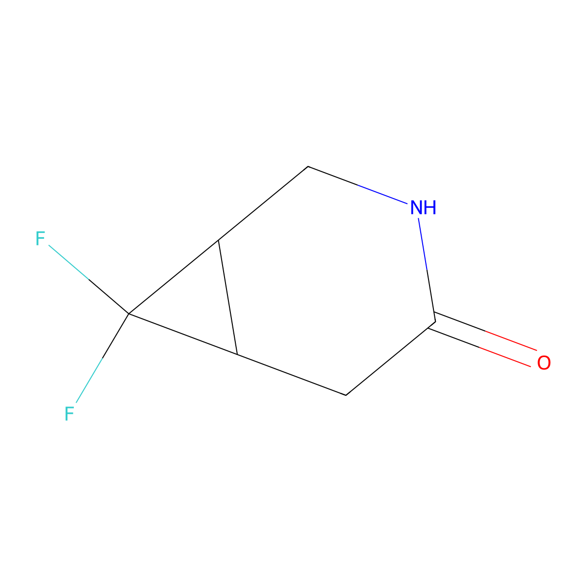 7,7-Difluoro-3-azabicyclo[4.1.0]heptan-4-one molecular structure, CAS 2193058-91-0