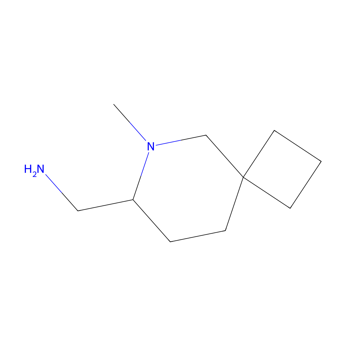 1-{6-Methyl-6-azaspiro[3.5]nonan-7-yl}methanamine molecular structure, CAS 2193059-48-0