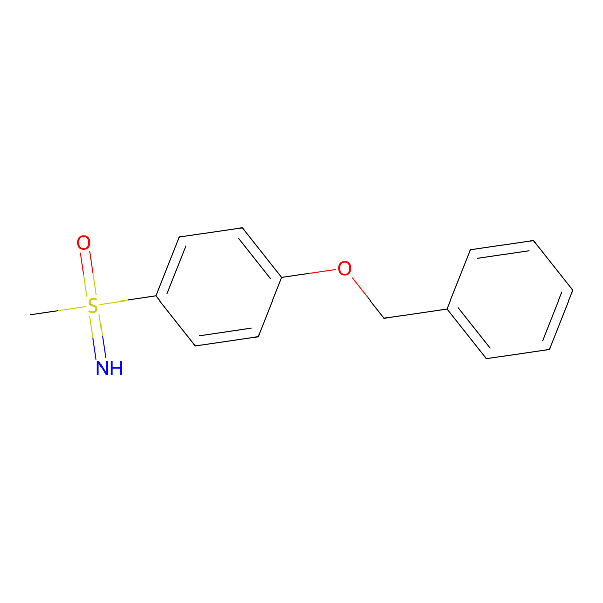 [4-(Benzyloxy)phenyl](imino)methyl-lambda6-sulfanone molecular structure, CAS 2193059-58-2