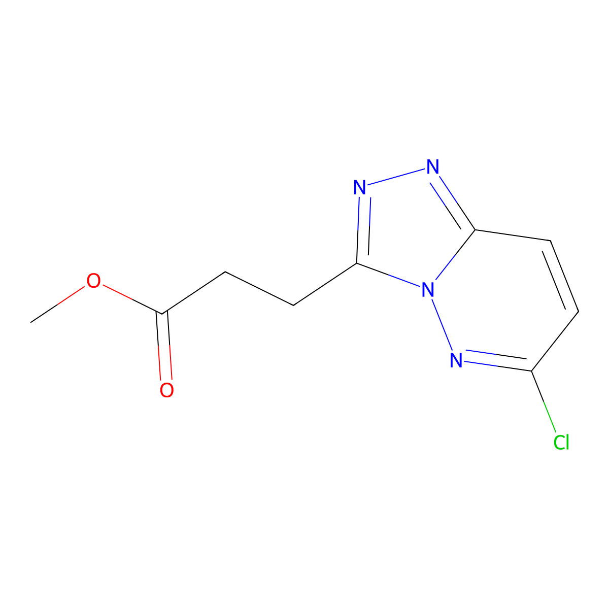 Methyl 3-{6-chloro-[1,2,4]triazolo[4,3-b]pyridazin-3-yl}propanoate molecular structure, CAS 2193059-60-6