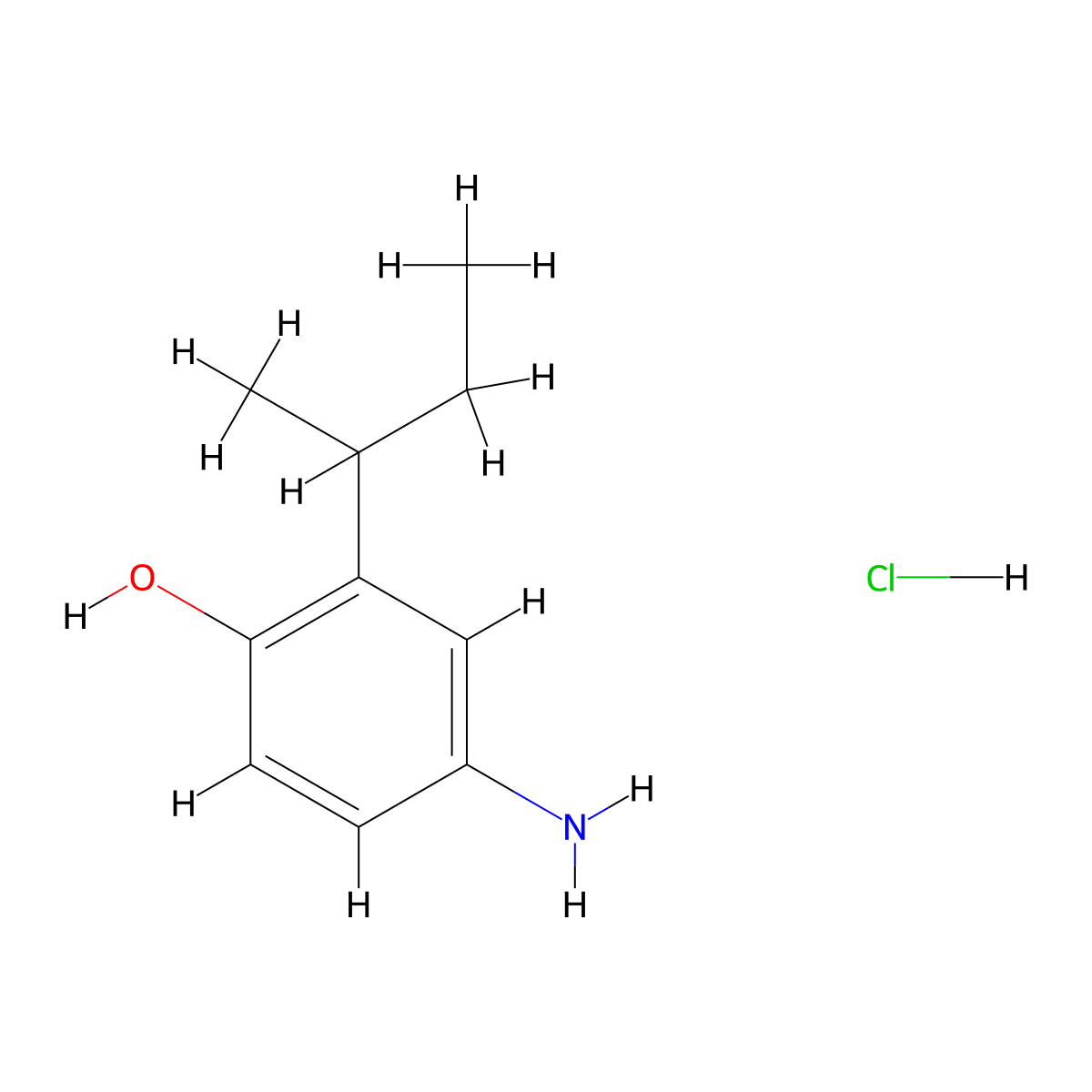 4-Amino-2-(butan-2-yl)phenol hydrochloride molecular structure, CAS 2193059-63-9