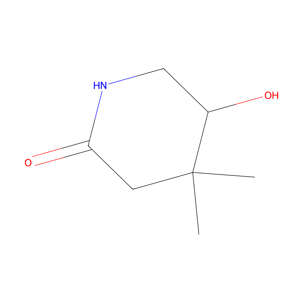 5-Hydroxy-4,4-dimethylpiperidin-2-one molecular structure, CAS 2193060-62-5